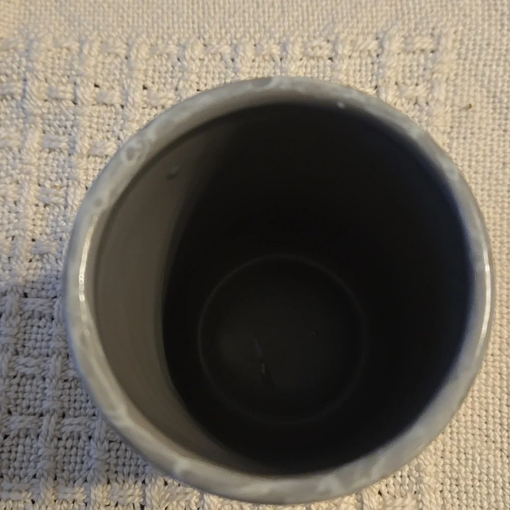NWOT Grey Urban Habitat Peyton Series Ceramic Bathroom Cup And Soap Dispenser